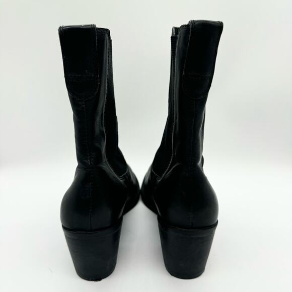 Matisse Ashbury Chelsea Boot Heeled Ankle Booties Black Leather Size 7 Moto Boho - Picture 8 of 15